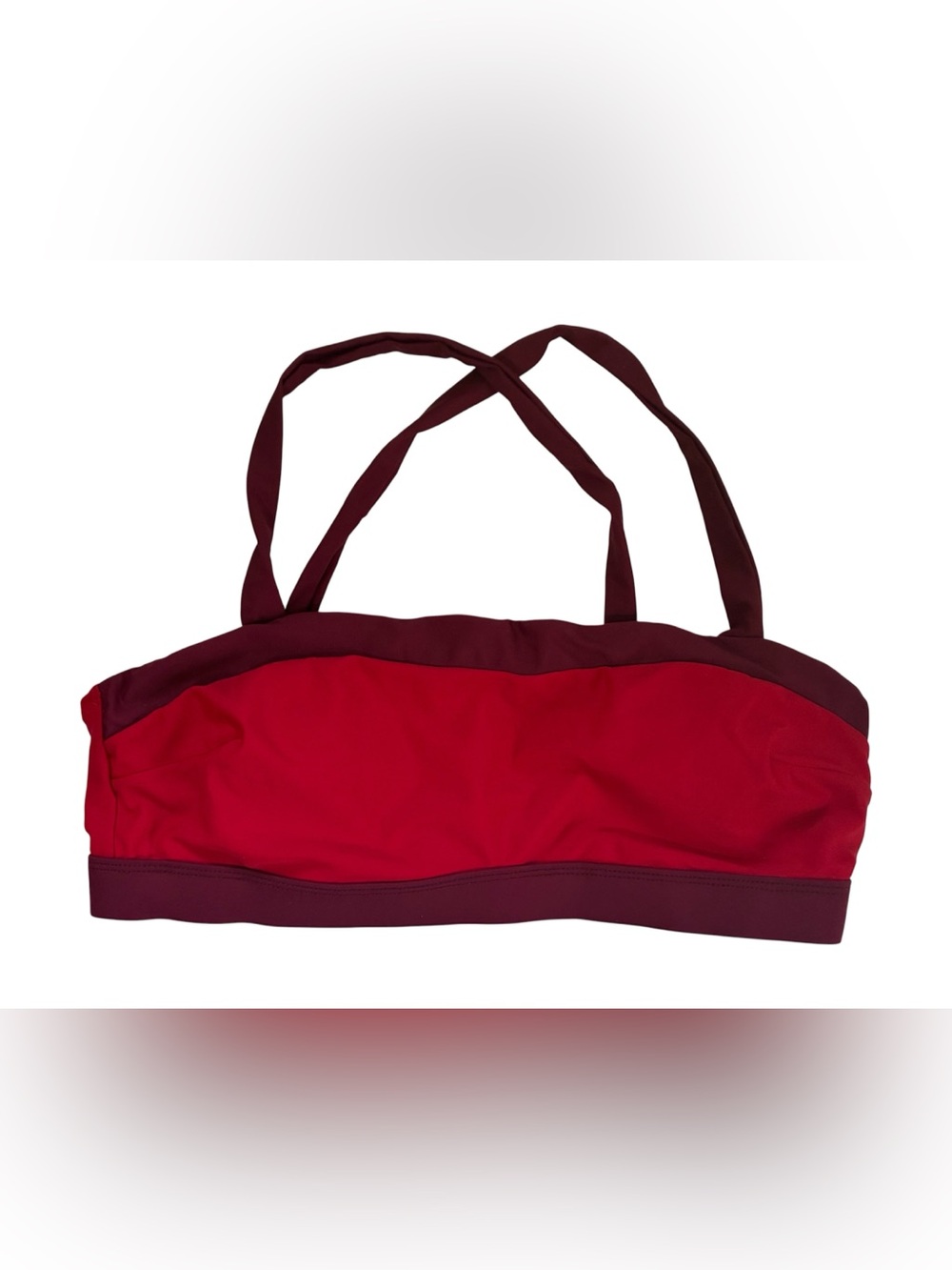 BANDEAU BIKINI TOP RED BURGUNDY